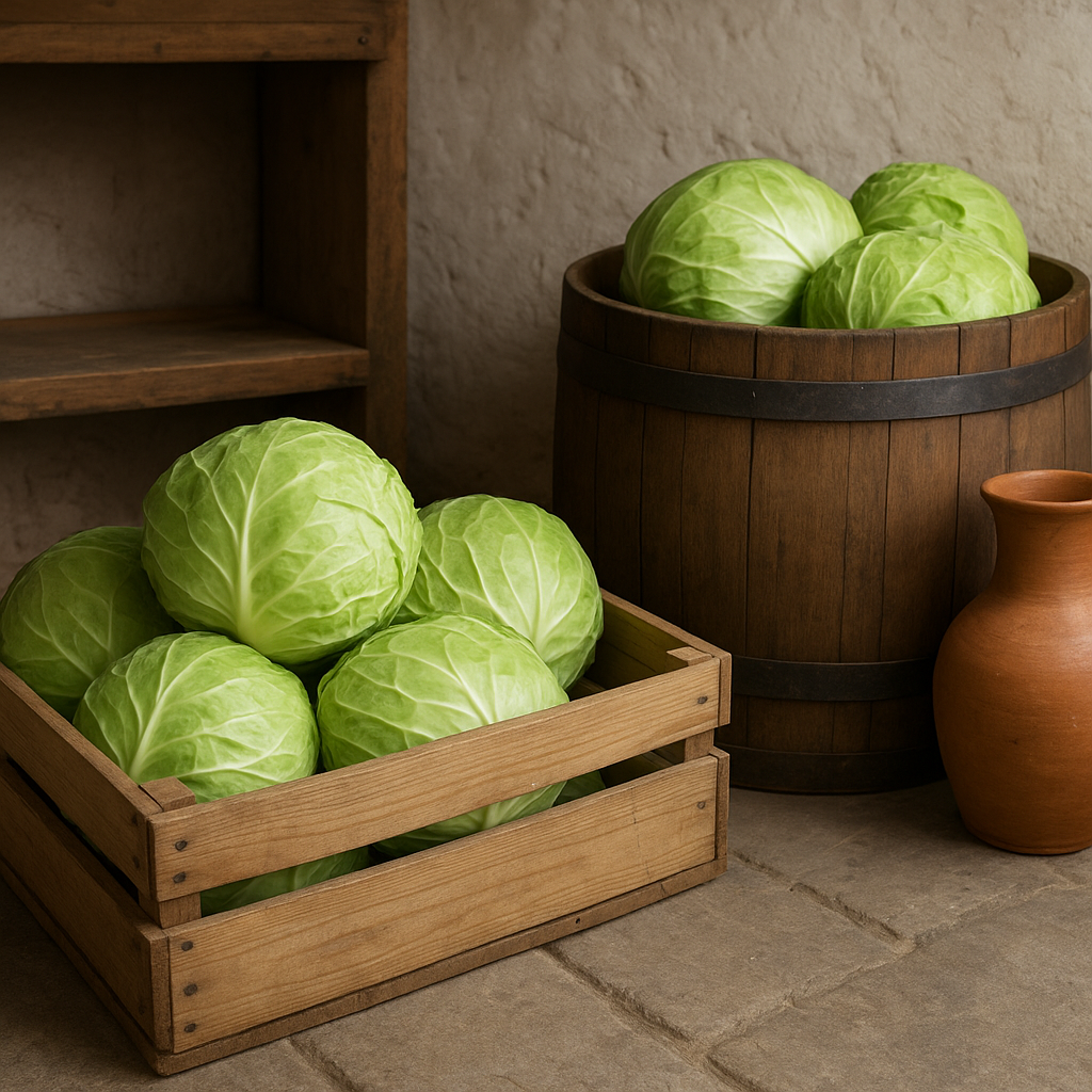 Как правильно хранить капусту в погребе на зиму кочанами