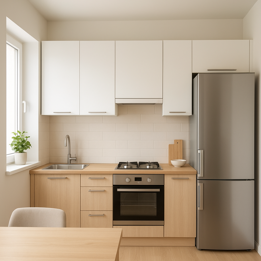 Эффективный дизайн кухни 8 кв метров с холодильником: практические советы и идеи